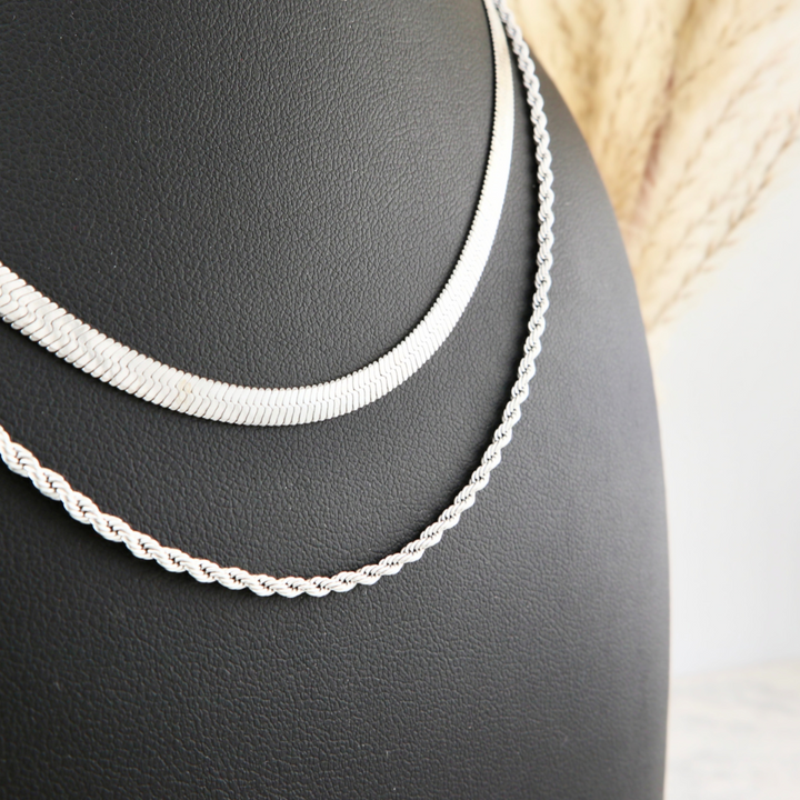 Double Stainless Steel Necklace 