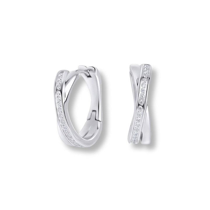 Josephine II Stainless Steel Huggie Earrings