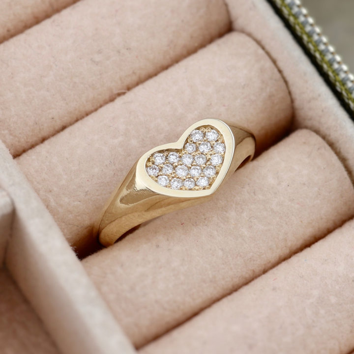 Bague Coeur en or 14K - 18K et diamants