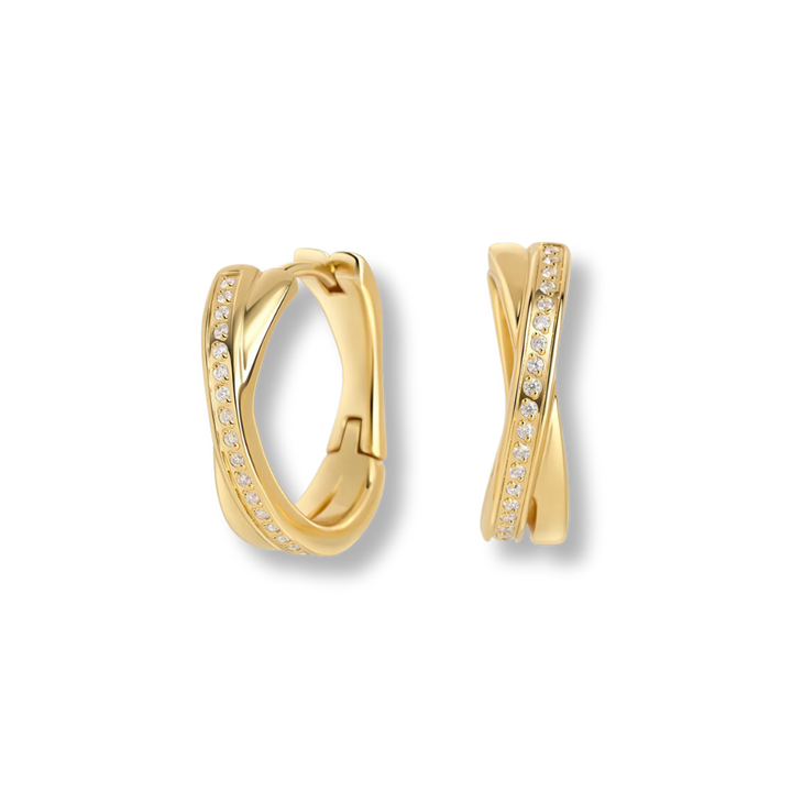 Josephine II Stainless Steel Huggie Earrings
