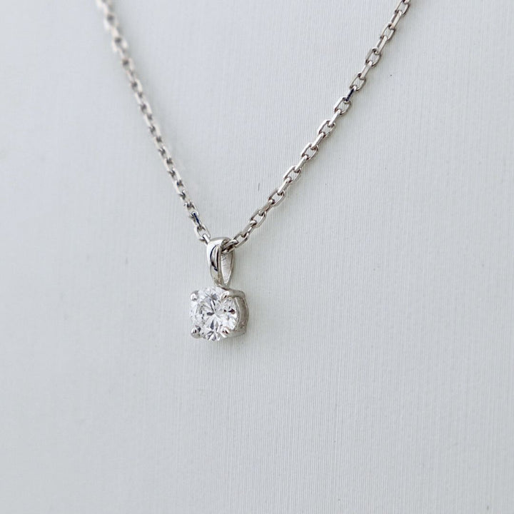 Classic Solitaire 14K - 18K Gold and Diamond Necklace