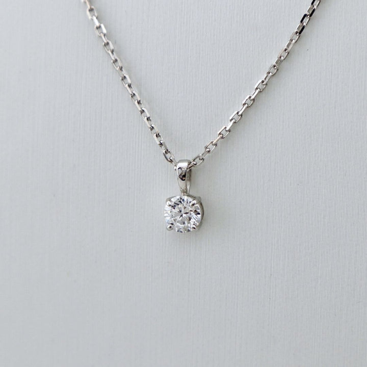 Classic Solitaire 14K - 18K Gold and Diamond Necklace