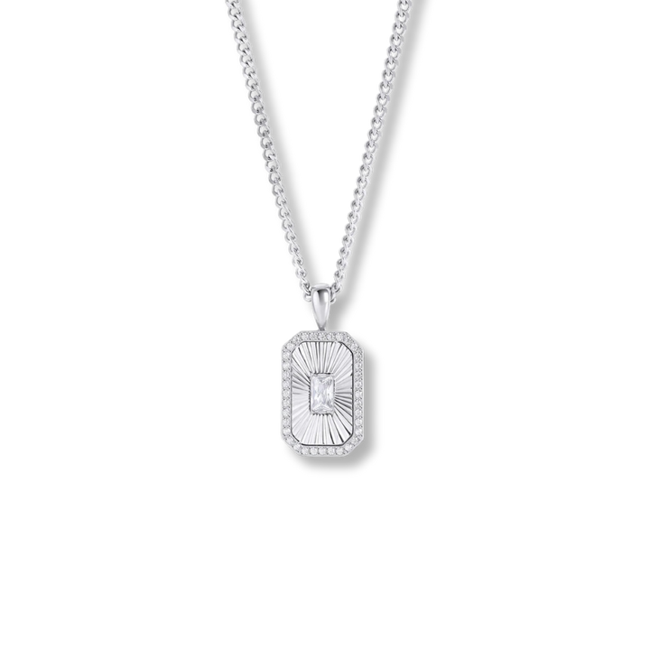 Stainless Steel Santo Plate Necklace