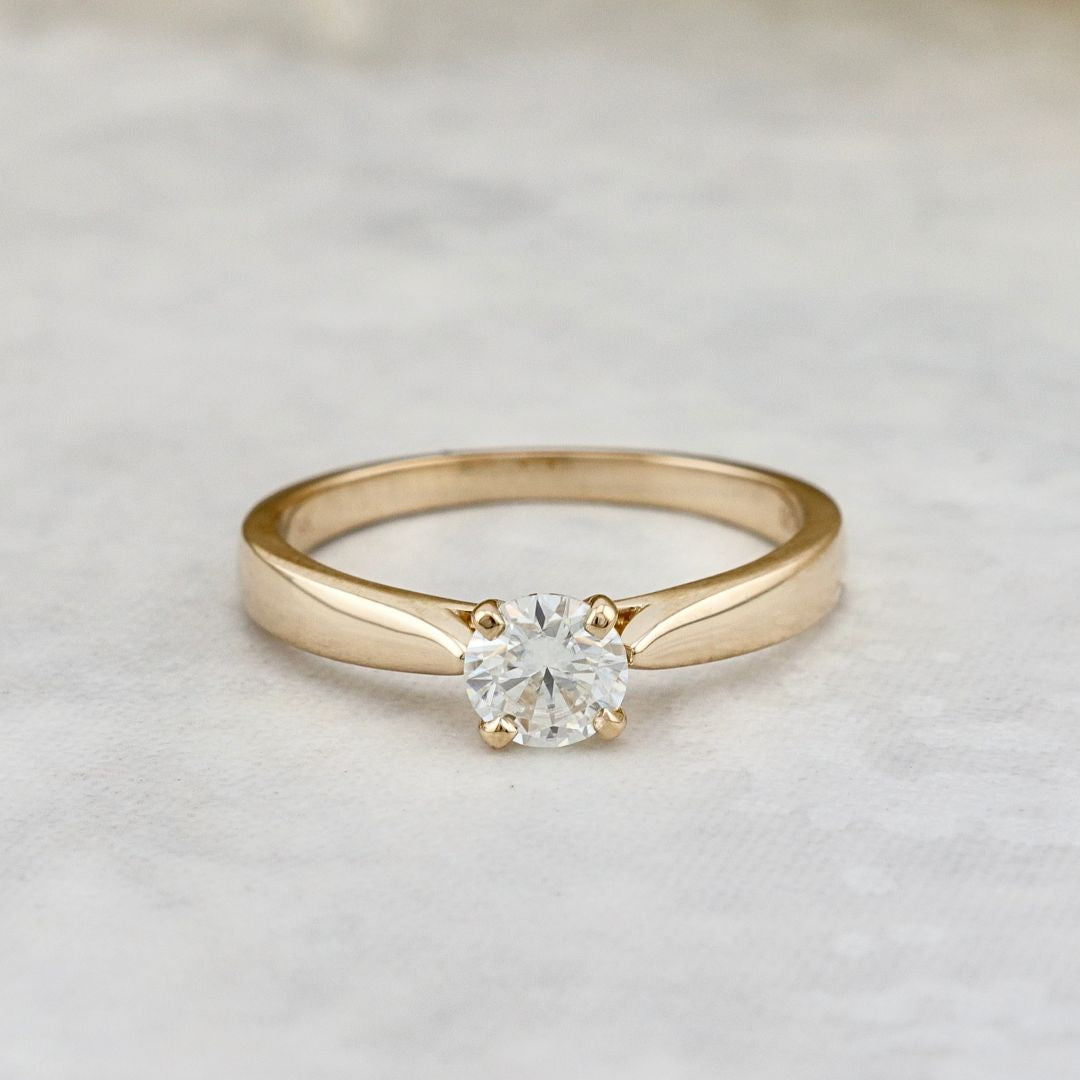 Bague solitaire Classique en or 14K -18K et diamant 0,5 ct