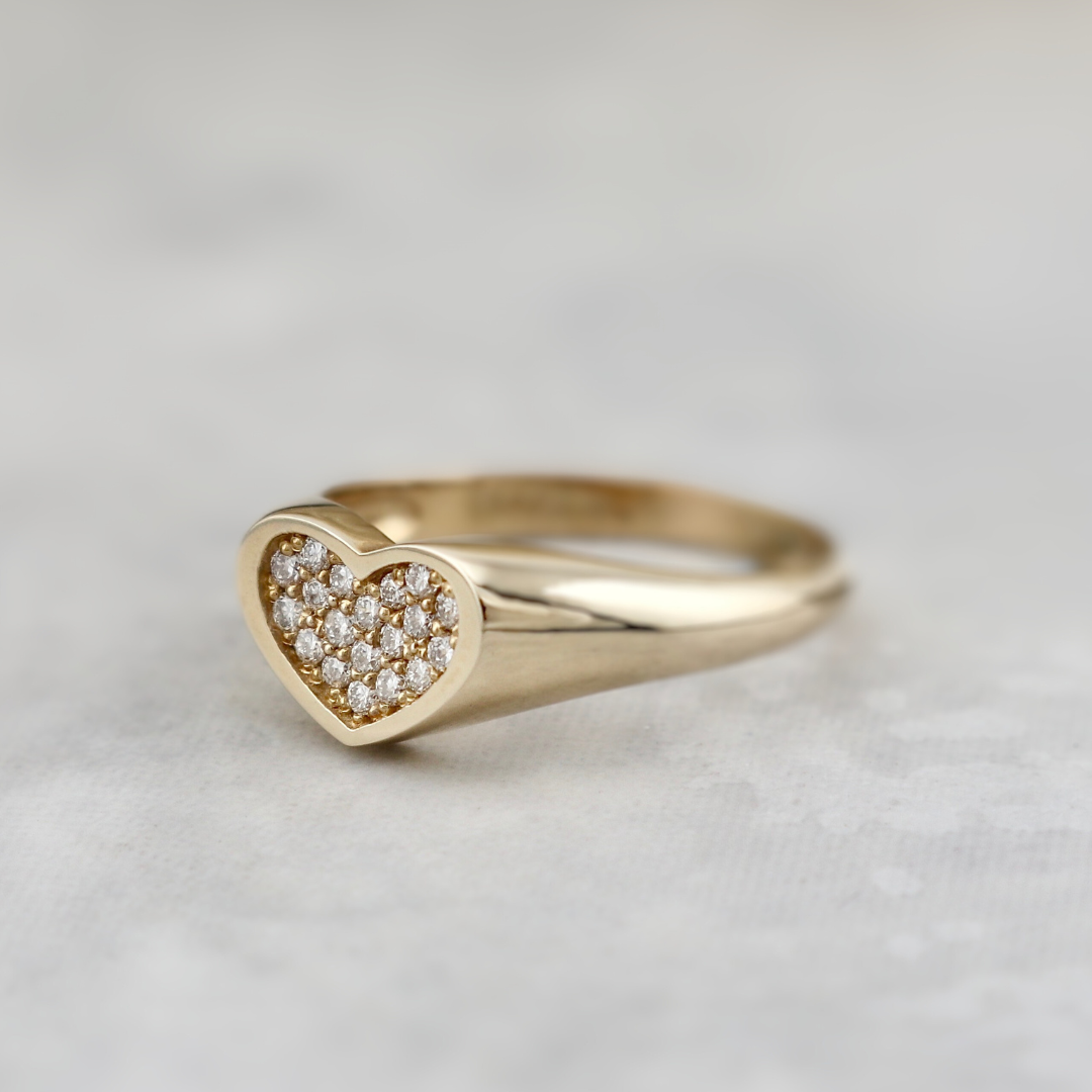 Bague Coeur en or 14K - 18K et diamants