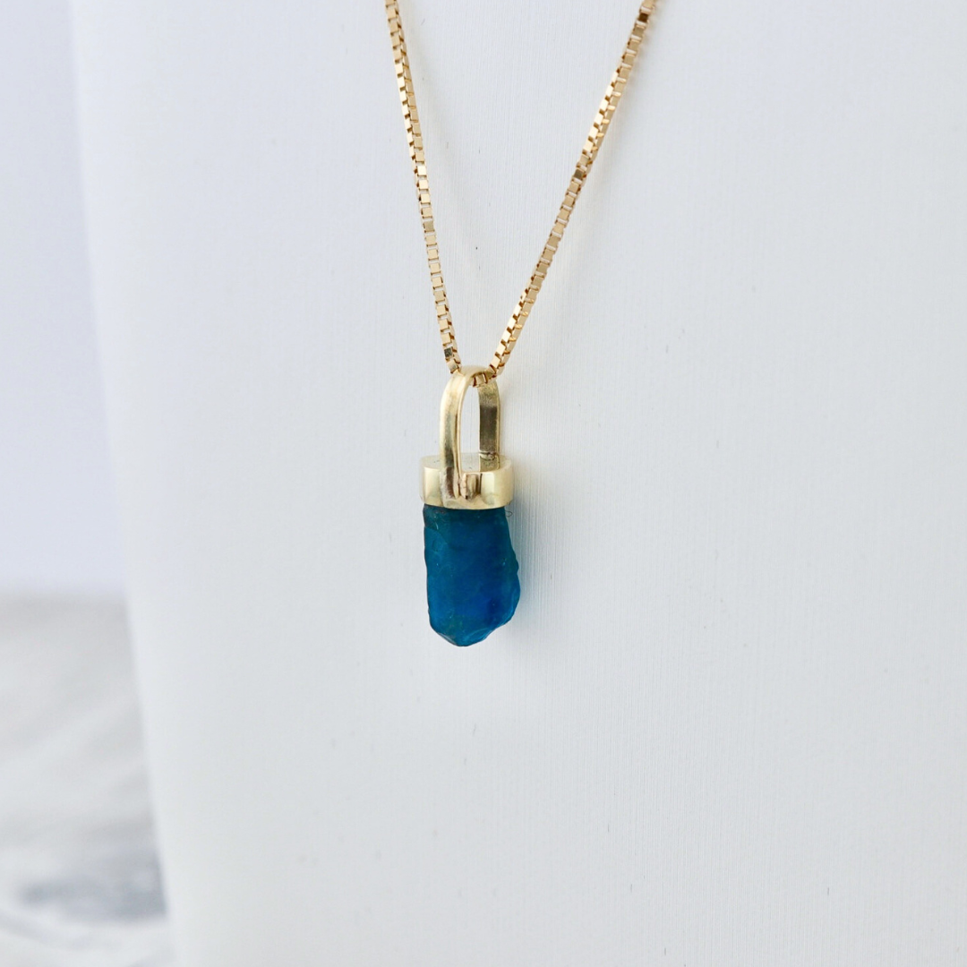 Apatite and 14K Gold Necklace