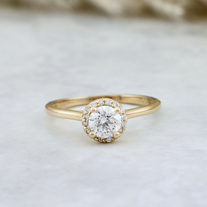 Halo Classic  14K - 18K Gold and 0.6 ctw Diamonds
