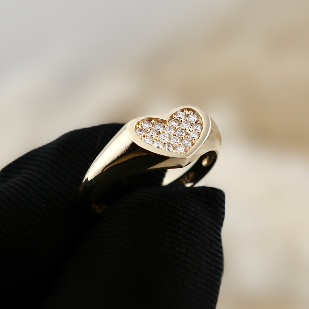 Bague Coeur en or 14K - 18K et diamants