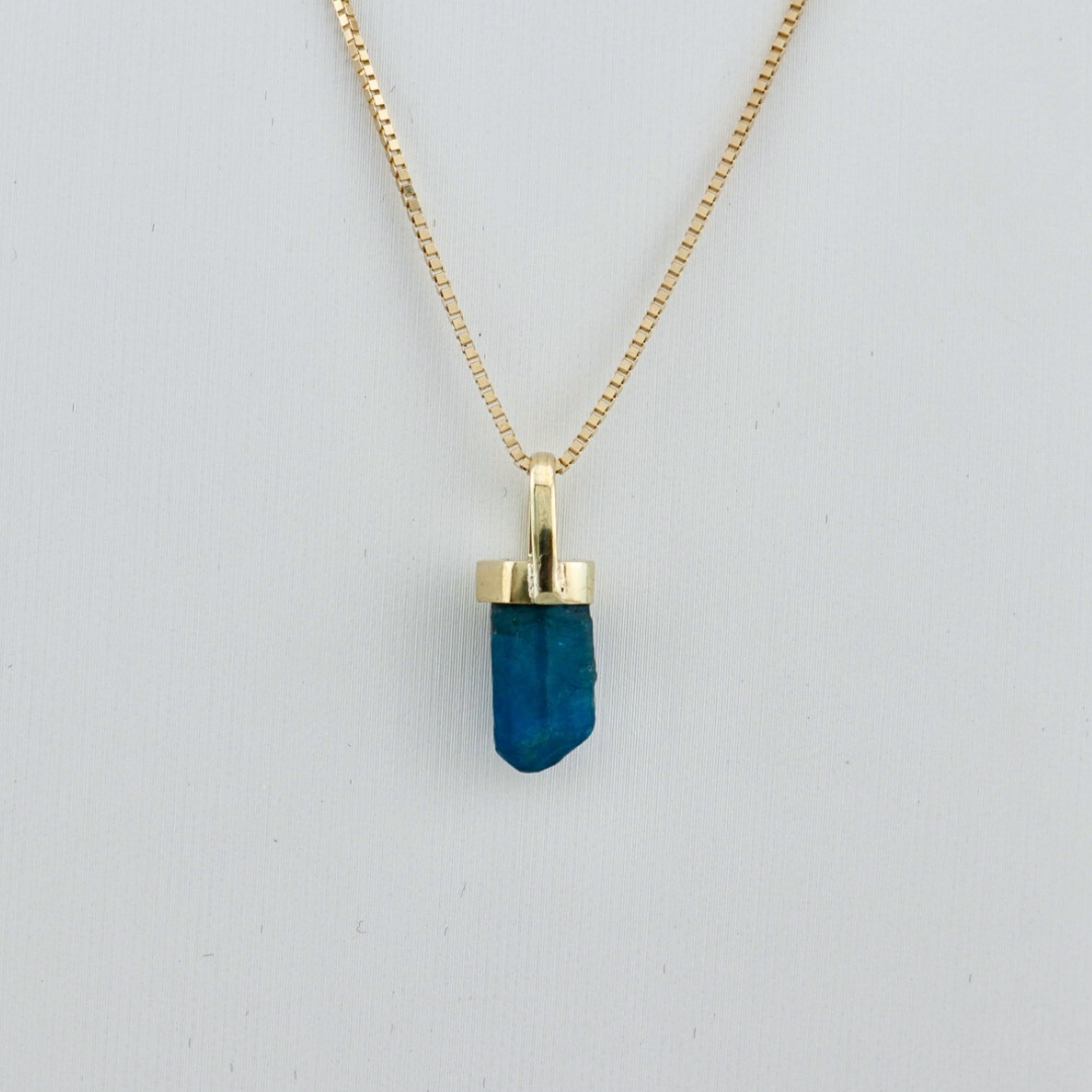 Apatite and 14K Gold Necklace