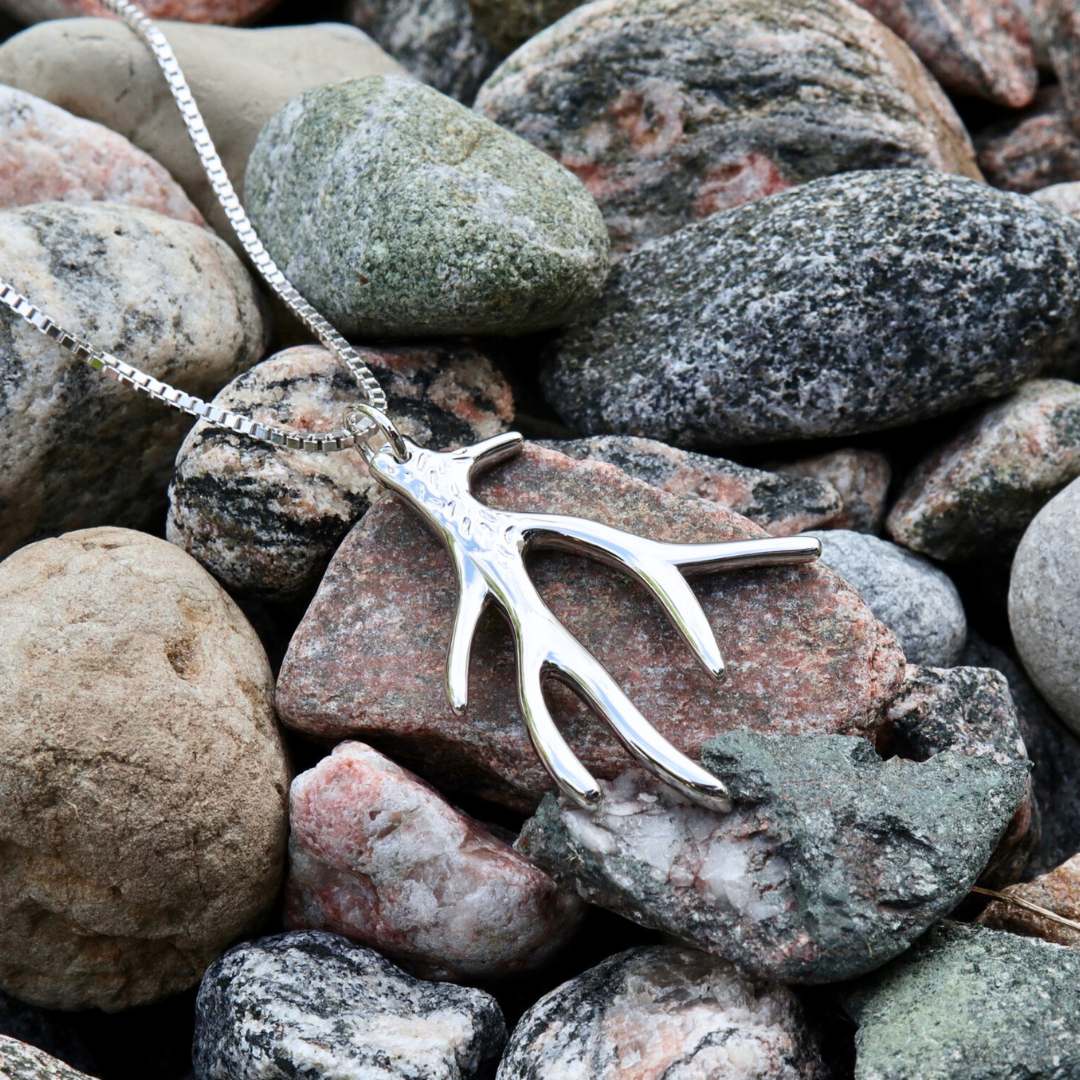 Collier Bois de cerf en argent sterling