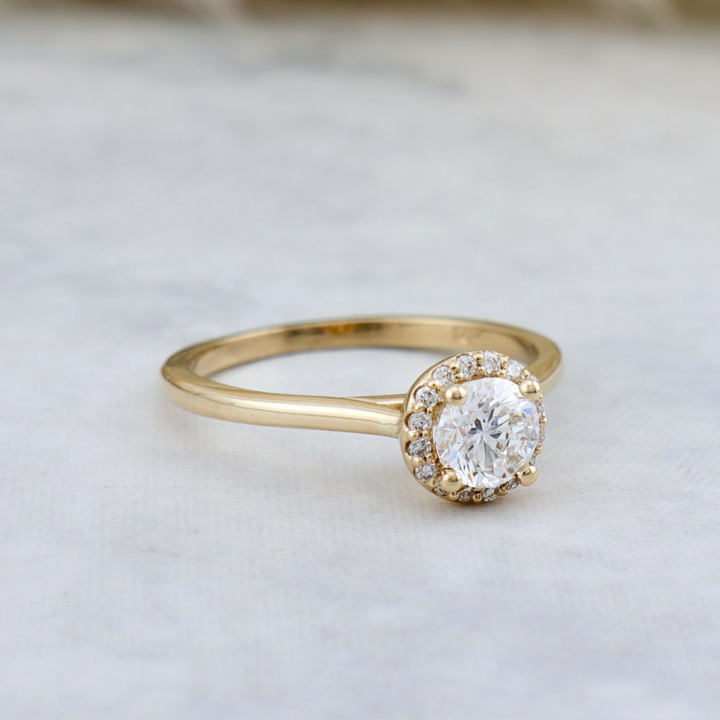 Halo Classic  14K - 18K Gold and 0.6 ctw Diamonds