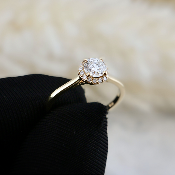 Halo Classic  14K - 18K Gold and 0.6 ctw Diamonds