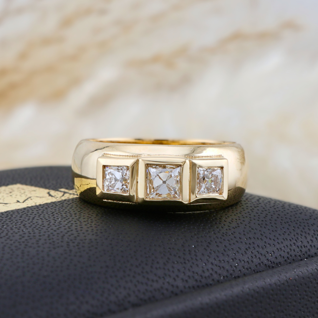 Bague Princesse en or 14K - 18K ou platine et diamants