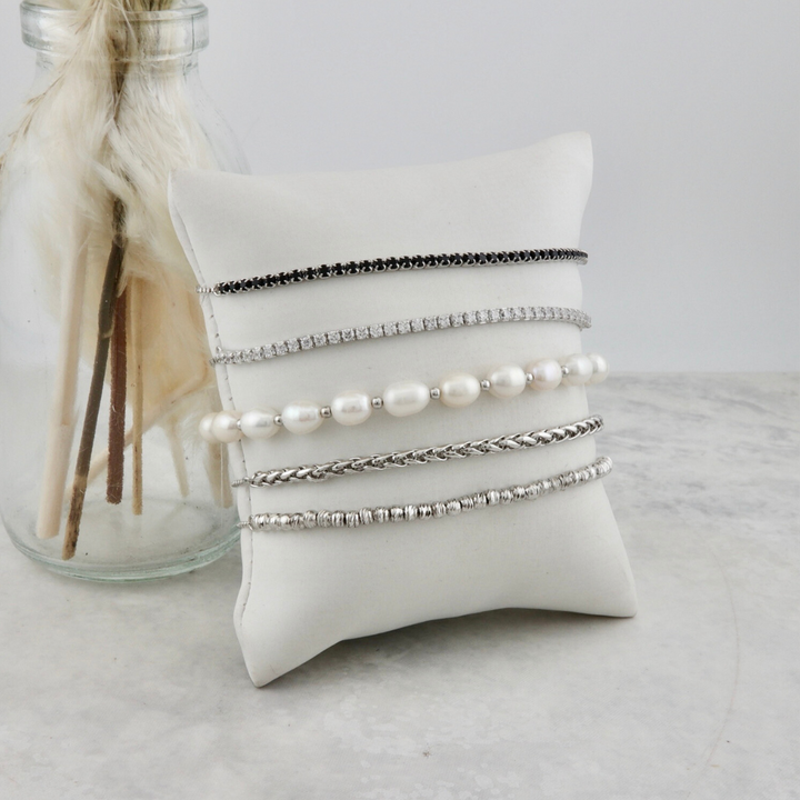 Bracelet Selene en perles et argent sterling