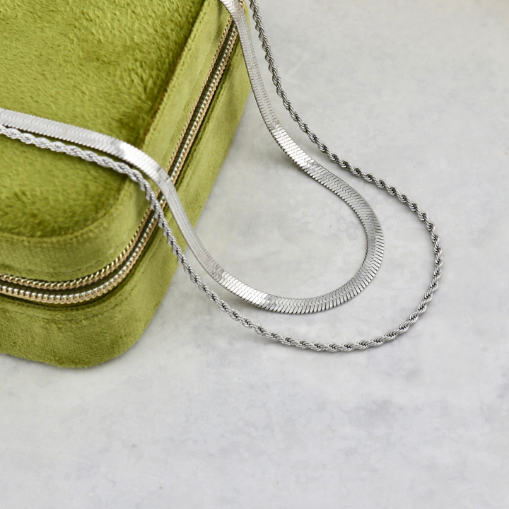 Double Stainless Steel Necklace 