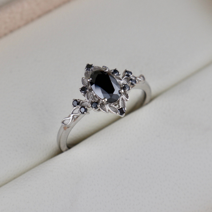 Black Moissanites Ring