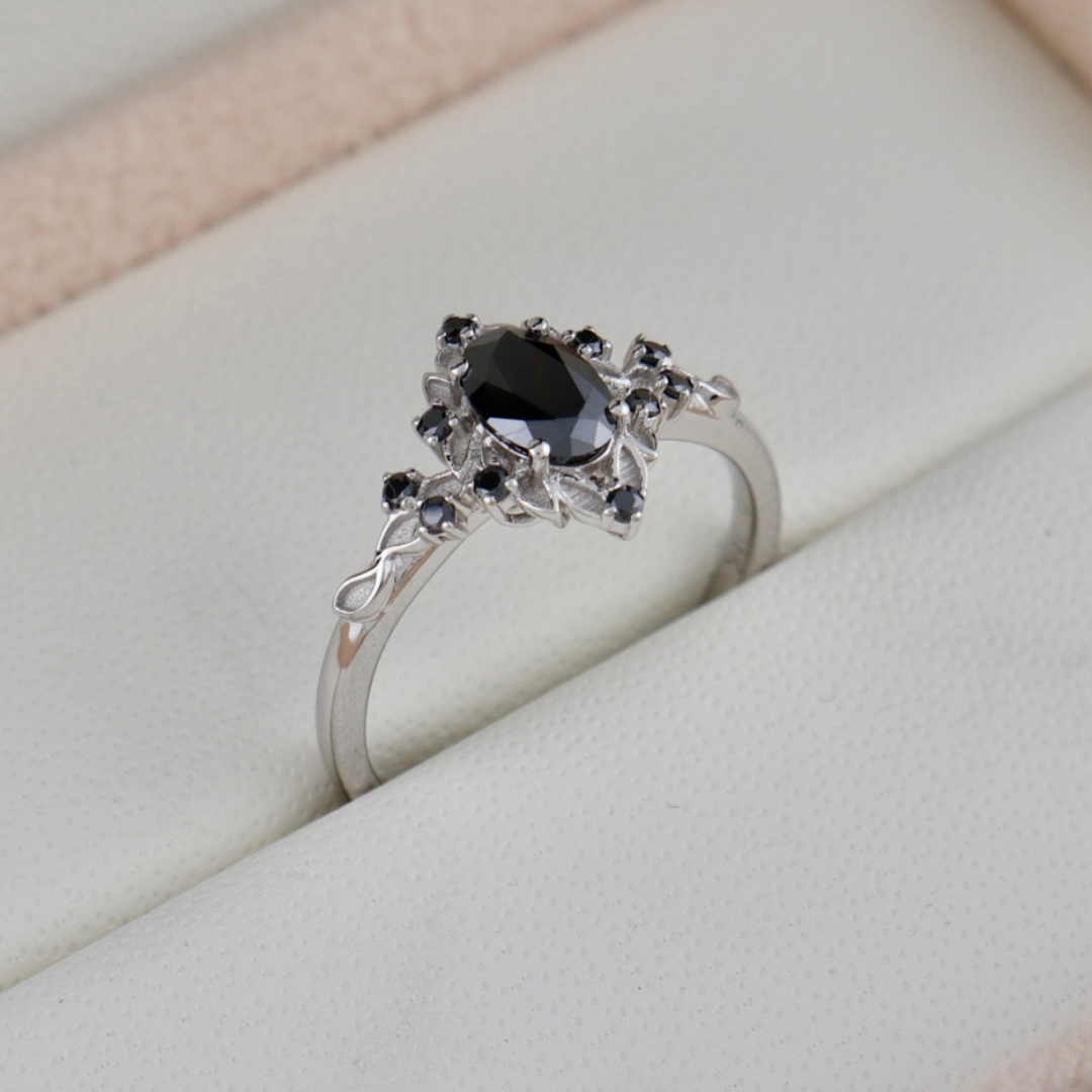 Black Moissanites Ring