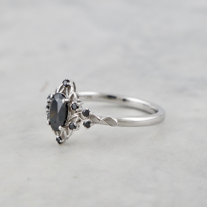 Black Moissanites Ring