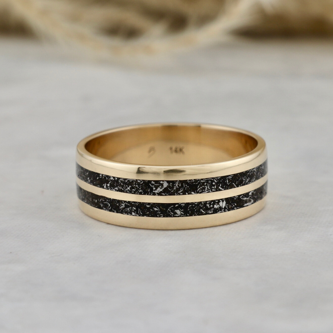 Dust Meteorite 14K - 18K Gold Ring