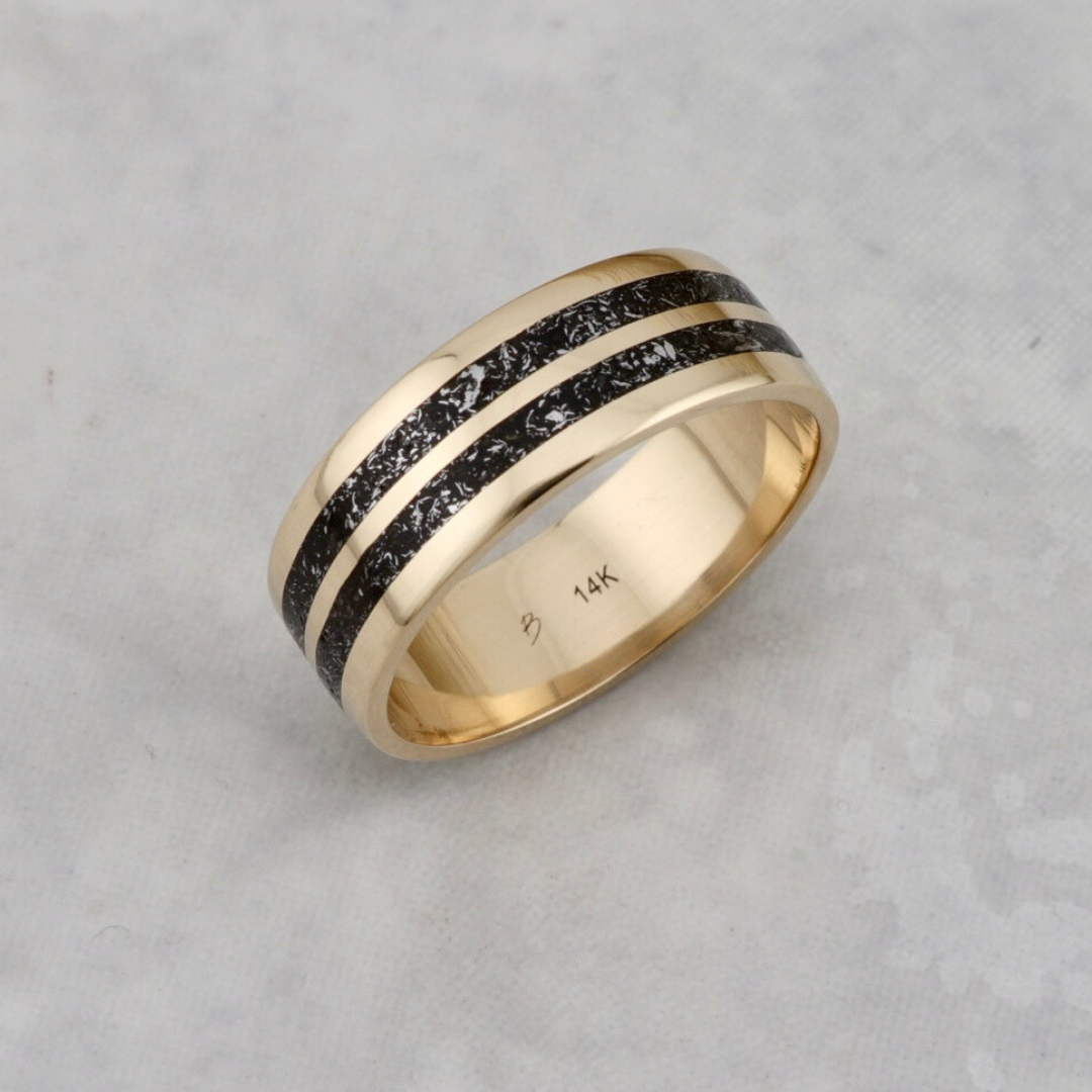 Dust Meteorite 14K - 18K Gold Ring