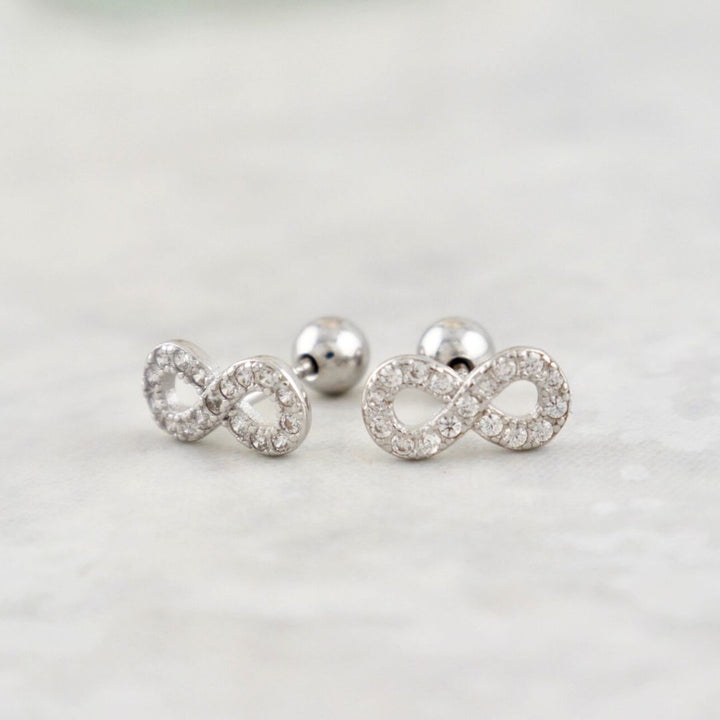 Boucles d'oreilles Infini en argent sterling