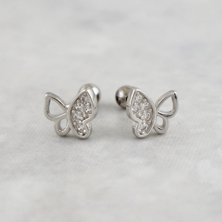 Butterfly  Sterling Silver Earrings