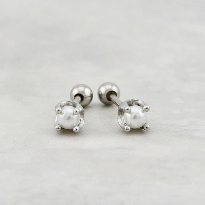 Classic Pearl Sterling Silver Earrings