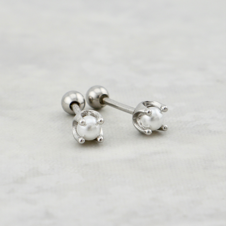 Classic Pearl Sterling Silver Earrings