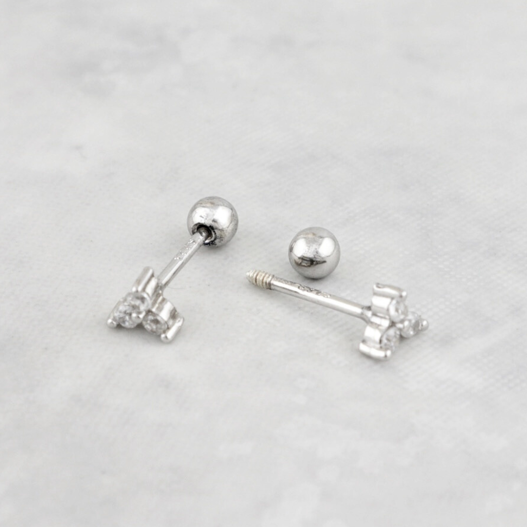 Boucles d'oreilles Trinity en argent sterling