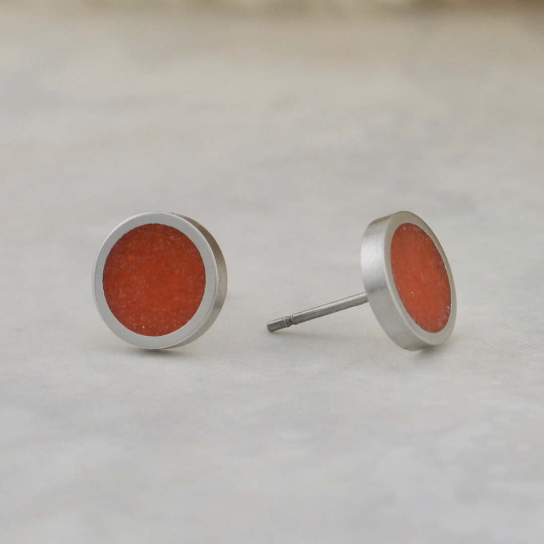 Coral Stainless Steel Earrings