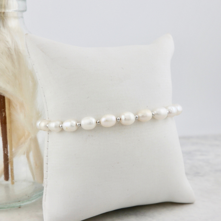 Selene in Pearls and Sterling Silver Bracelet