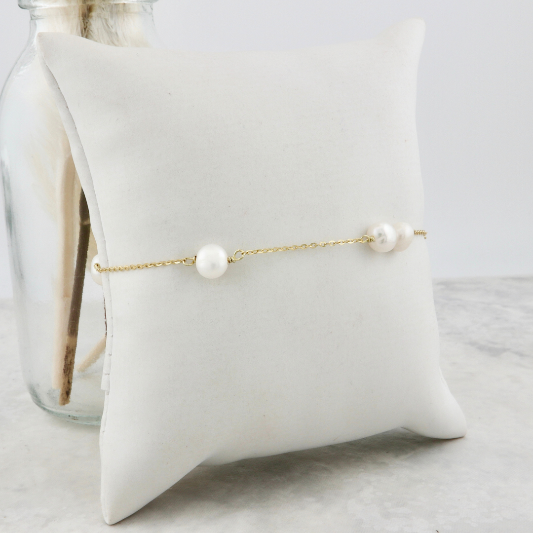 Pearls And Sterling Silver Bracelet