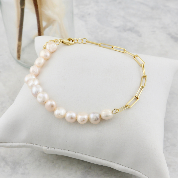 Pearls And Sterling Silver Bracelet