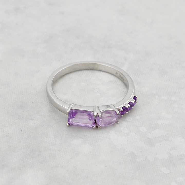 Bague en or 14K et améthyste