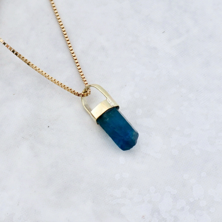 Apatite and 14K Gold Necklace