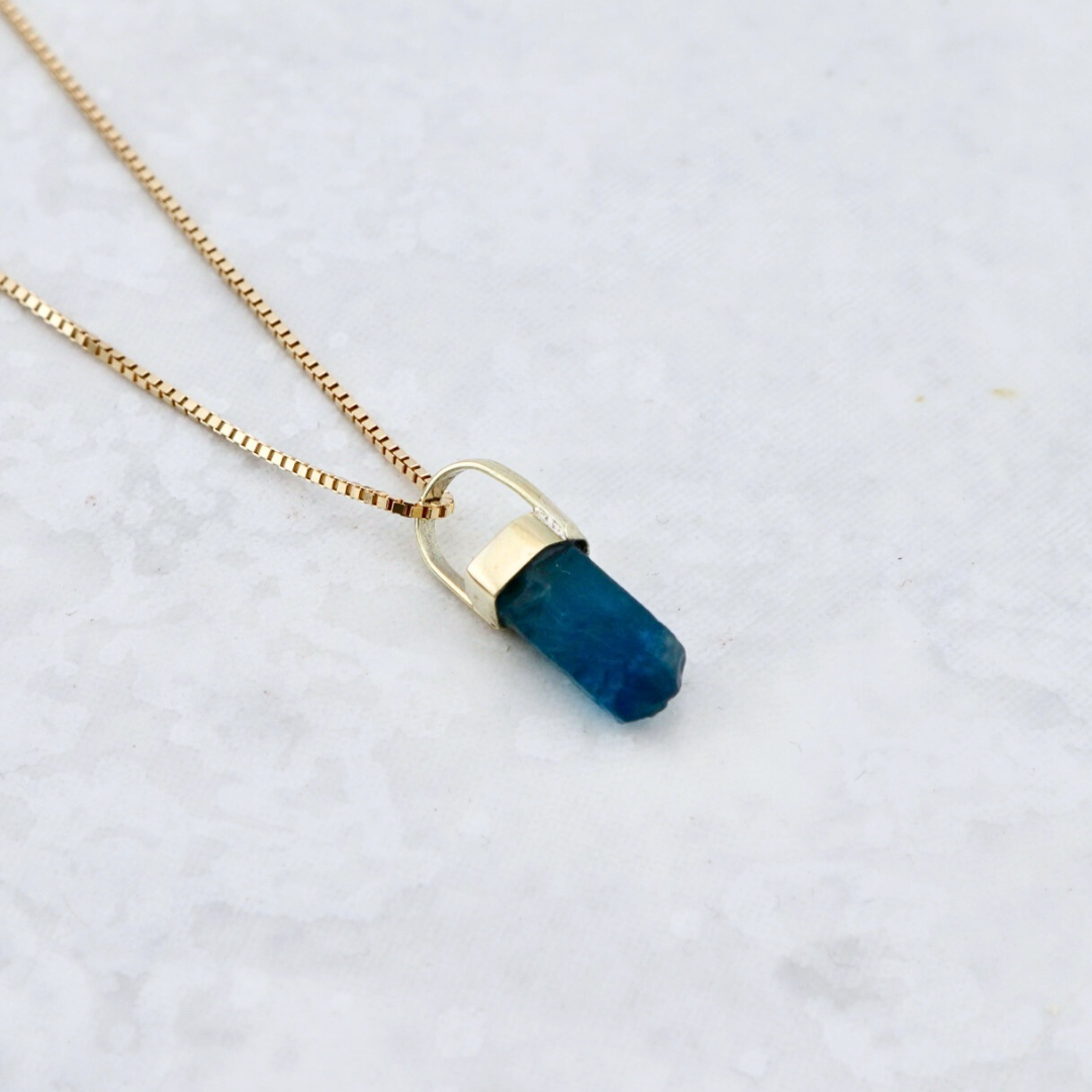 Apatite and 14K Gold Necklace