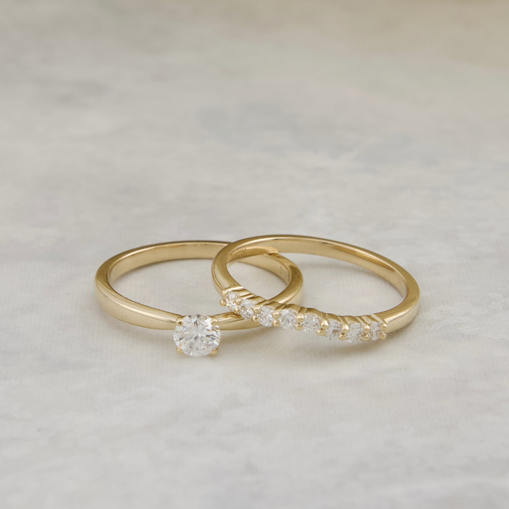 Rings Set 14K Gold and Diamonds