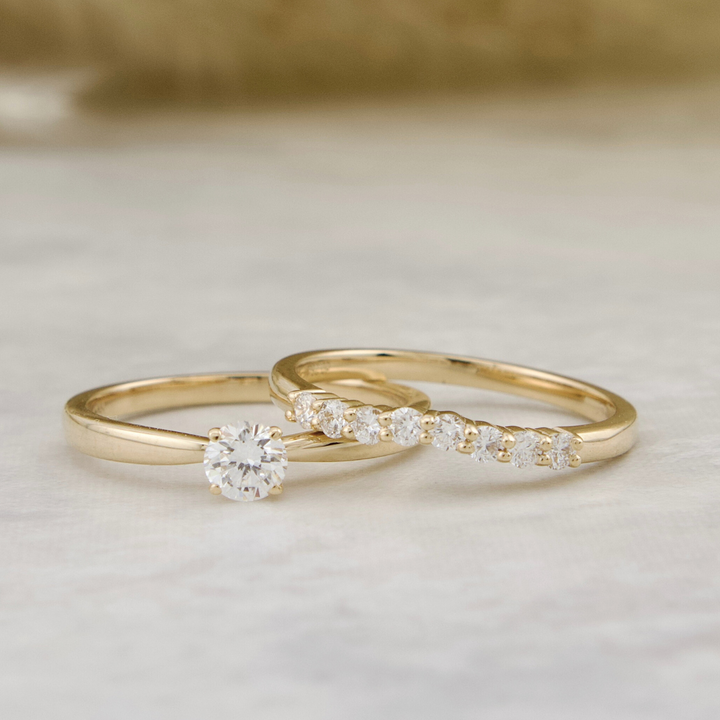 Rings Set 14K Gold and Diamonds