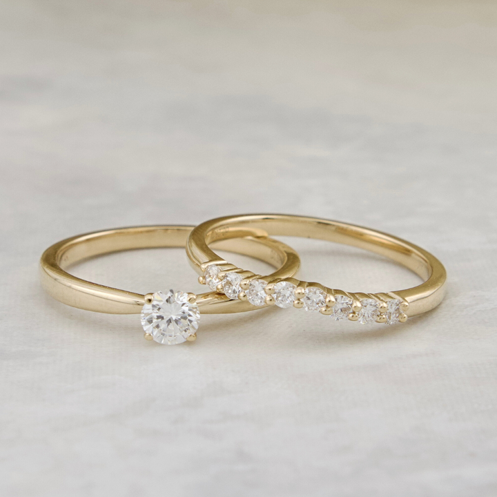 Rings Set 14K Gold and Diamonds