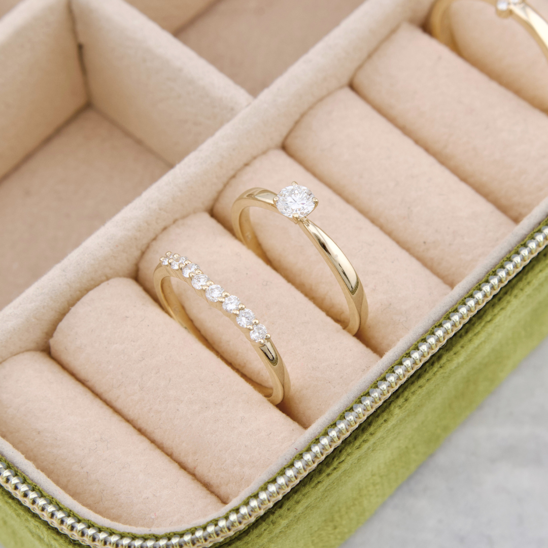 Rings Set 14K Gold and Diamonds