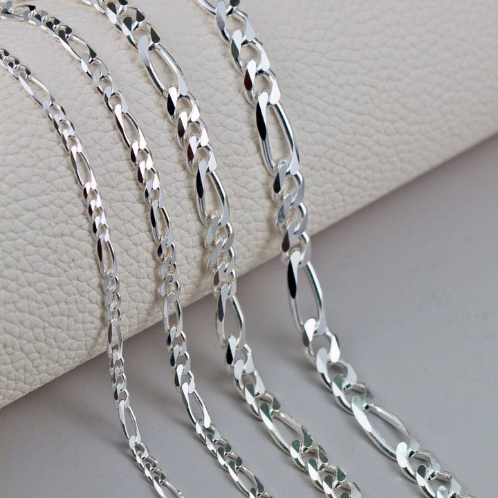 Figaro Sterling Silver Chain