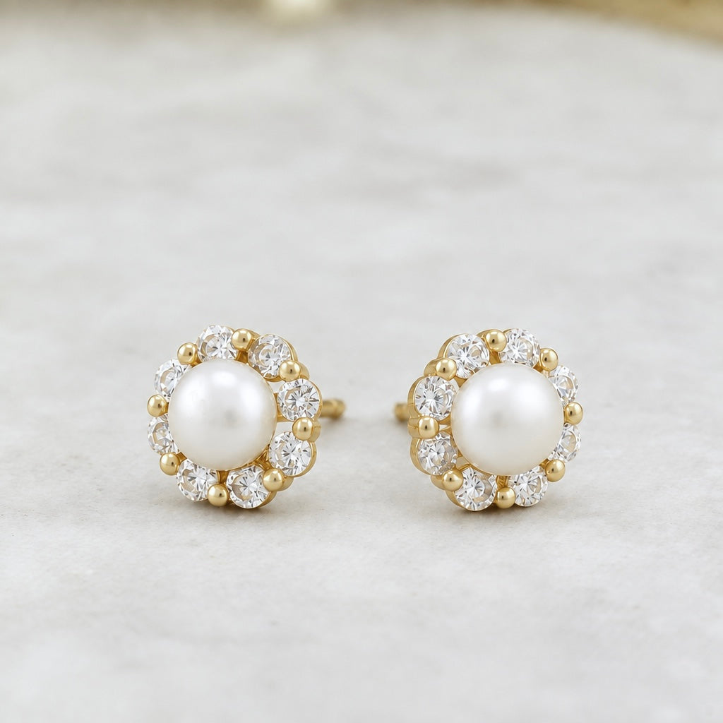 Sterling silver pearl earrings