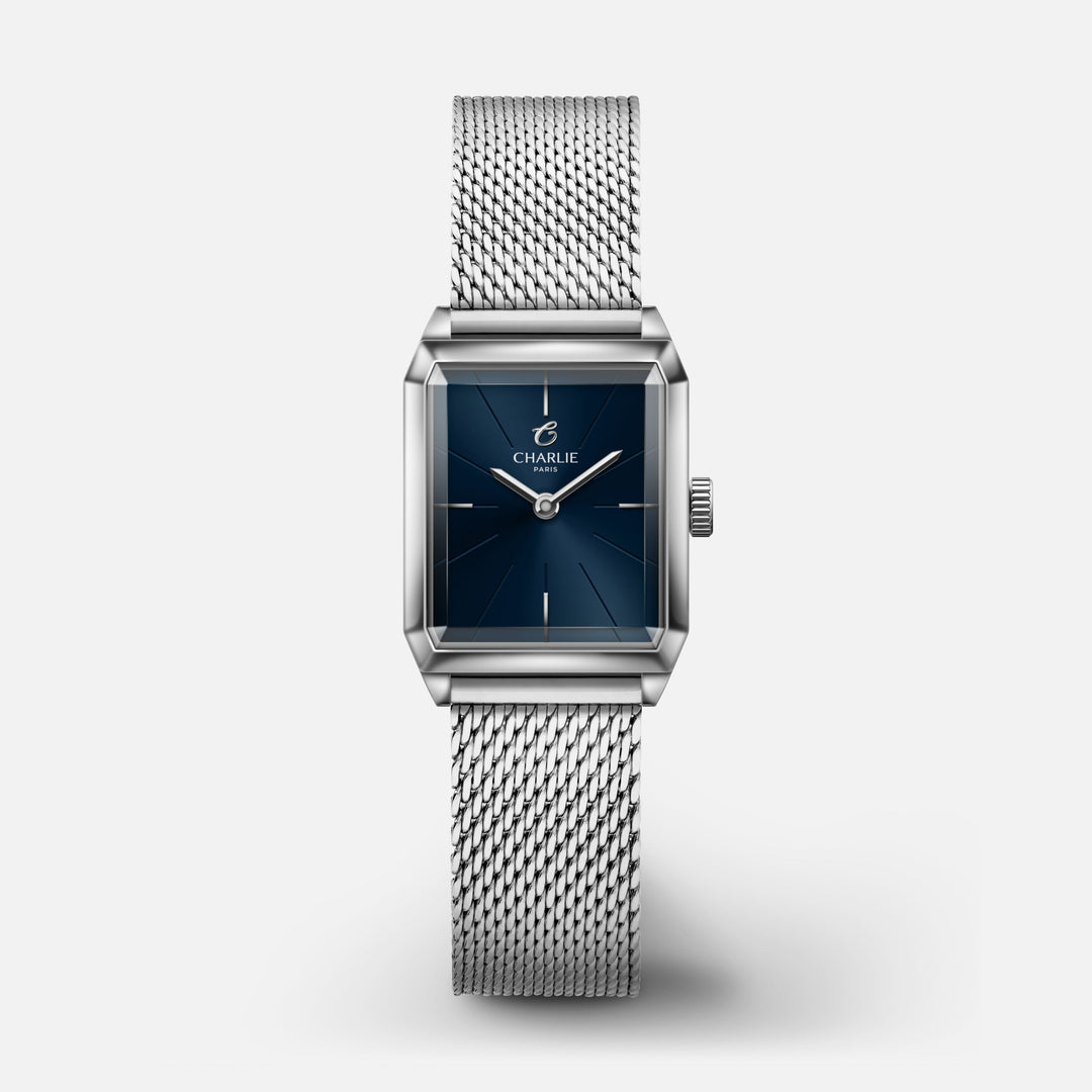 Montre Charlie Paris MONCEAU Acier & Bleu 36 mm