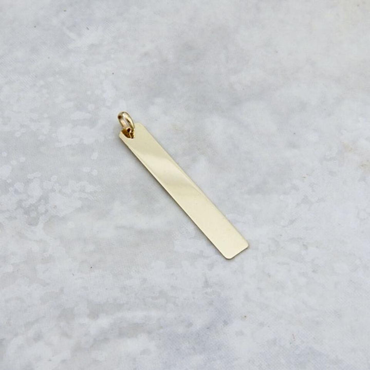 Plaque 10K Gold Pendant