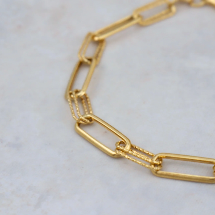 Paperclip 10K Gold Bracelet