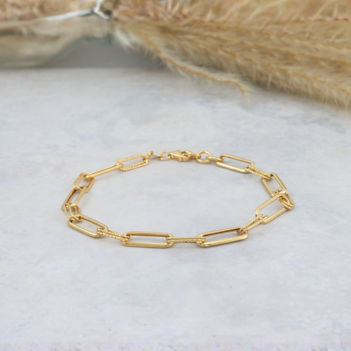Paperclip 10K Gold Bracelet