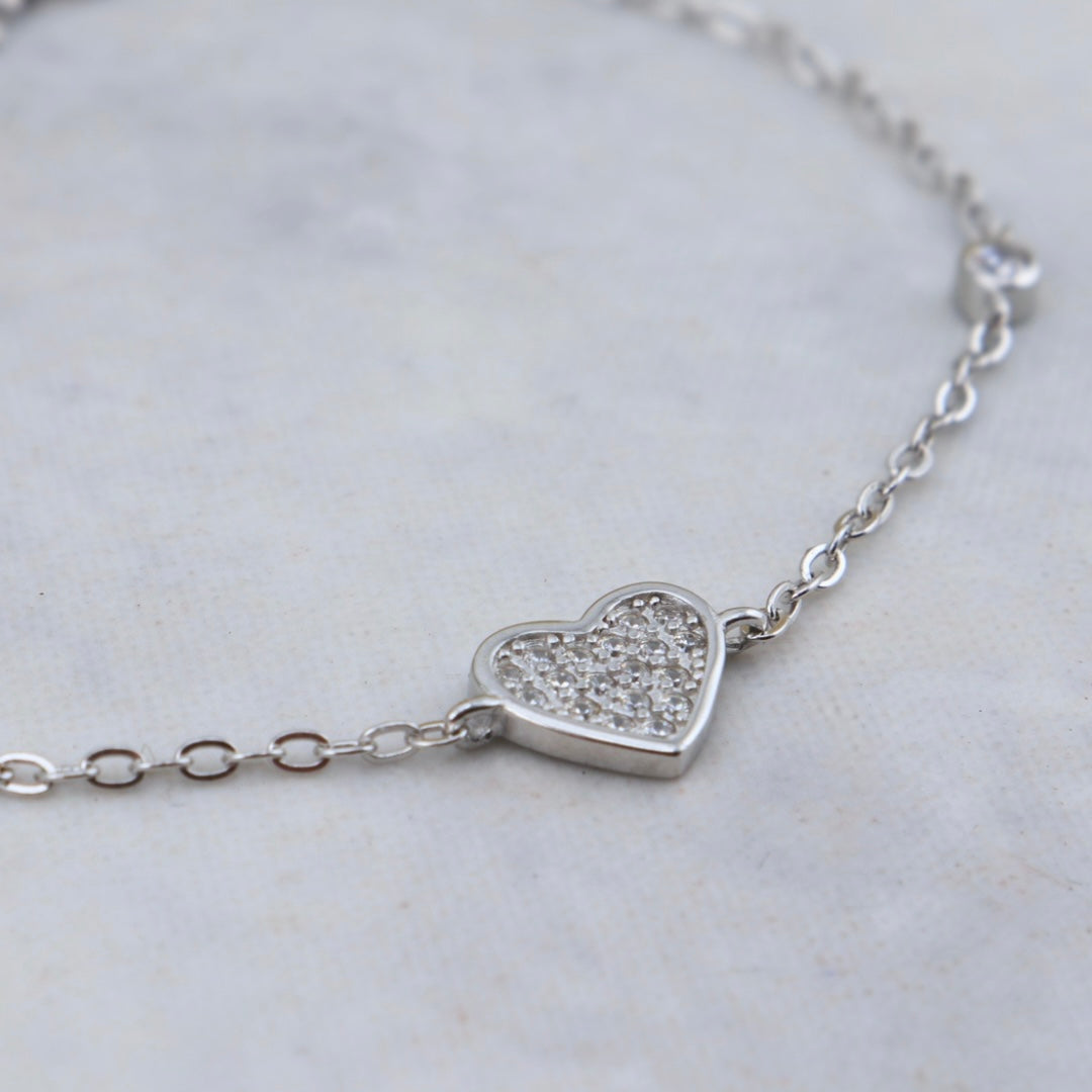 Sterling silver Heart bracelet