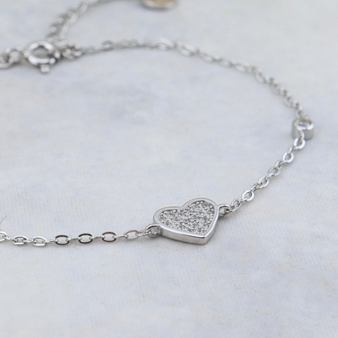 Sterling silver Heart bracelet