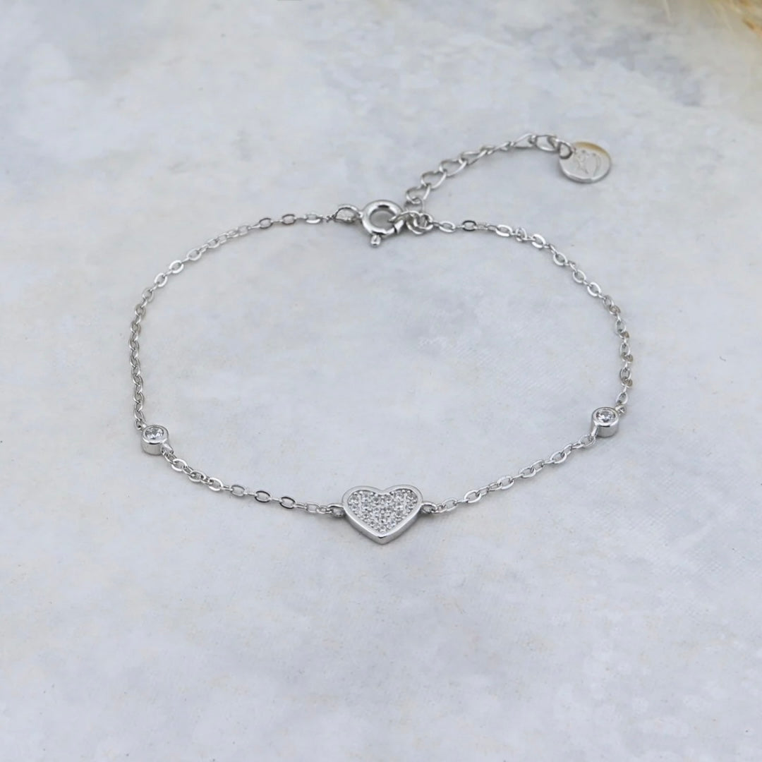 Sterling silver Heart bracelet