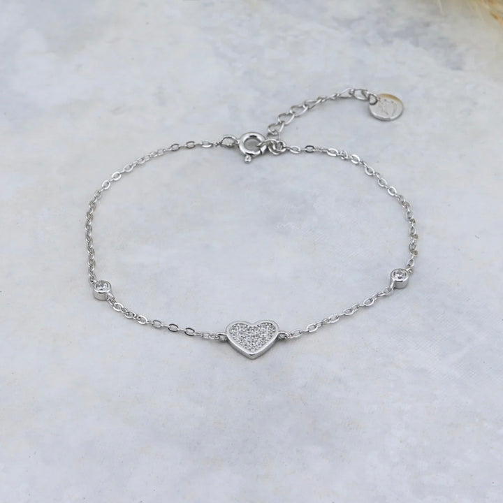 Sterling silver Heart bracelet